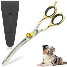 Curved Dog Grooming Scissors   7.5  Thinning Shears with 34 Teeth, T