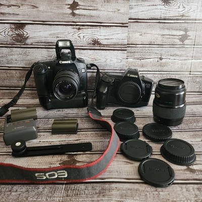 Canon EOS 30D DSLR Camera & Canon EOS 650 SLR35mm Film Camera Bundle Lot 