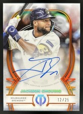 2026 Topps Tribute Jackson Chourio Auto Autograph Orange Rookie RC #/25 Brewers