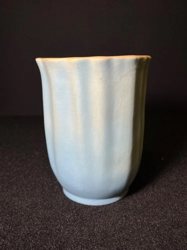 Roseville pottery Florane II Etruscan blue vase 1949 80-6