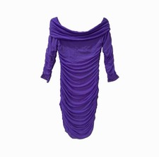 Fashion Nova Off-Shoulder Ruched Lavendar Women's Dress Sz XL