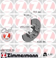 2X Bremsscheibe Zimmermann 600.3220.20 2 Bremsscheiben Hinterachse Hinten