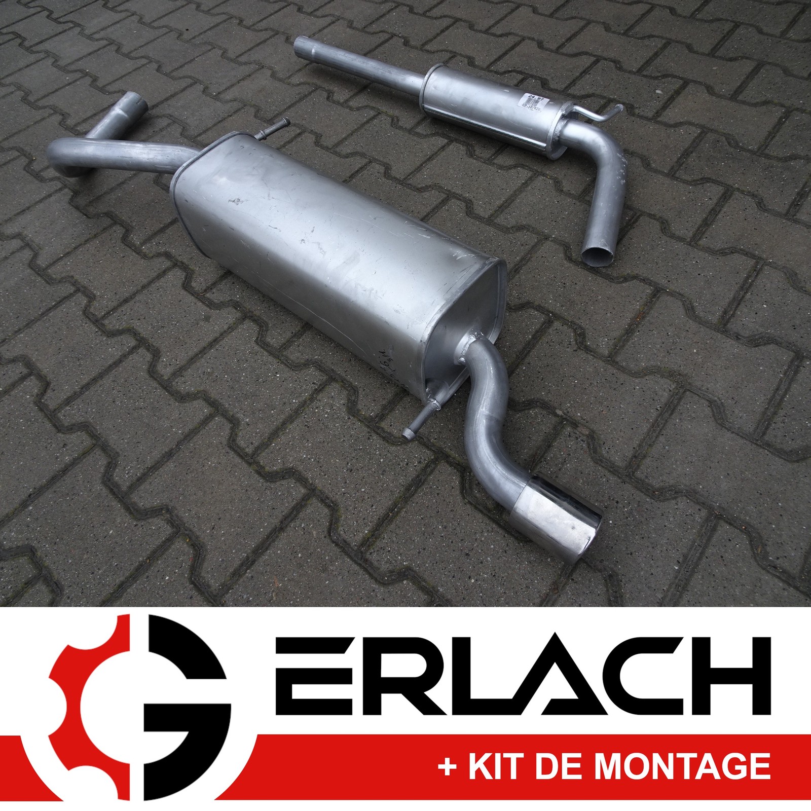 Silencieux échappement Audi A1 VW Polo 1.2 TFSI en acier aluminisé haute résistance