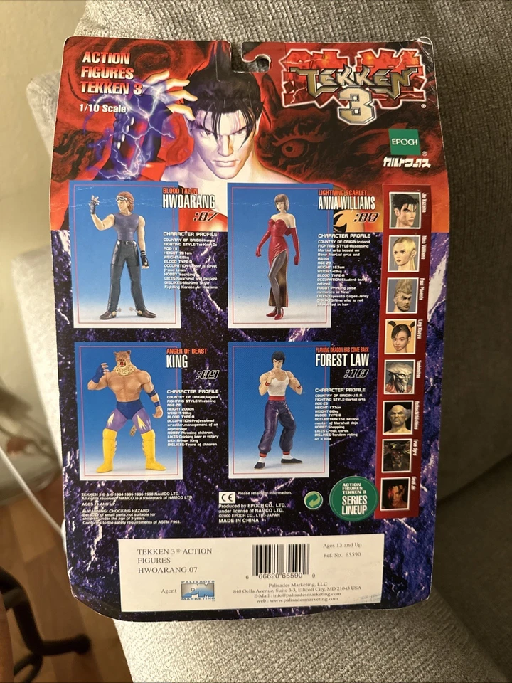 2000 Tekken 3 Hwoarang boneco de ação Epoch Namco novo e lacrado - Imagem 3 de 4