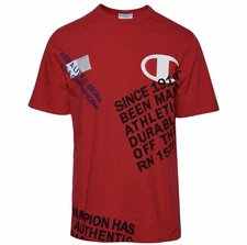 Champion Men's Heritage Graphic Tee Team Red T1919G-2WC