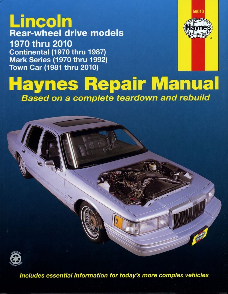 Livre technique Lincoln Mark Series 1970-1987 guide mecanique