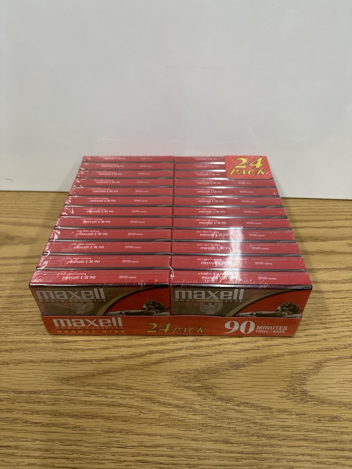 24-Pack Maxell UR 90 Minutes Blank Audio Cassette Tapes Normal Bias NEW SEALED