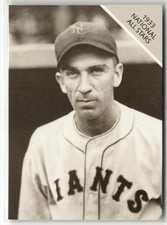 1988 CONLON WORLD WIDE SPORTS NATIONAL ALL-STARS CARL HUBBELL NEW YORK GIANTS