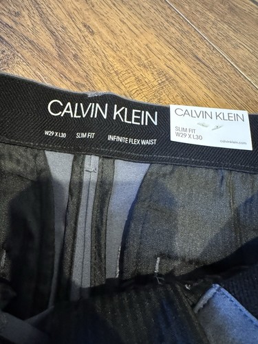 Calvin Klein Men's Slim Fit Stretch Pants Infinite Flex Gray 29W x 30 NWT - Picture 4 of 6