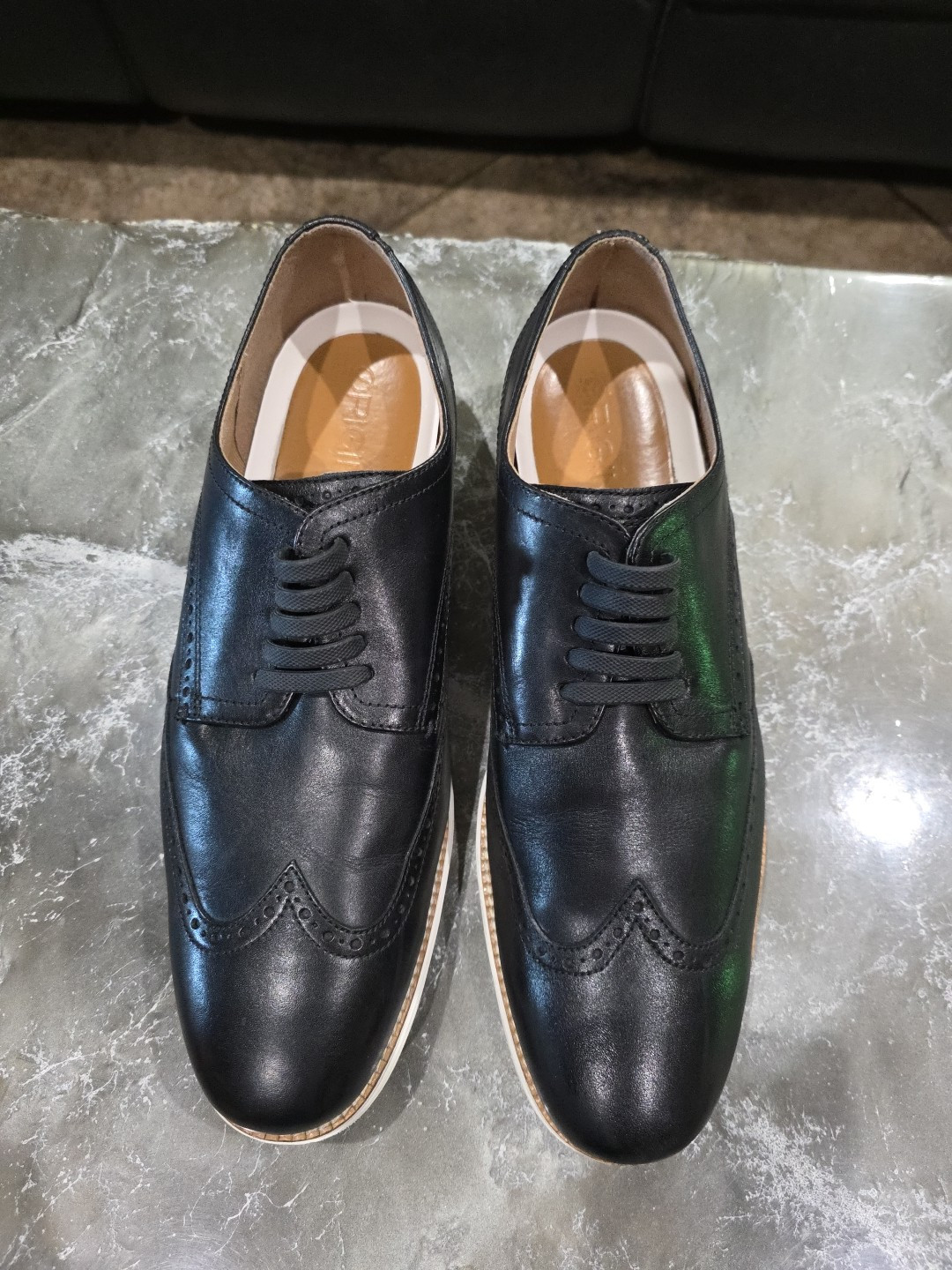 SAOLA Scarpe Oxford Cole Haan Original Grand Wingtip nere C26469 da uomo taglia 13