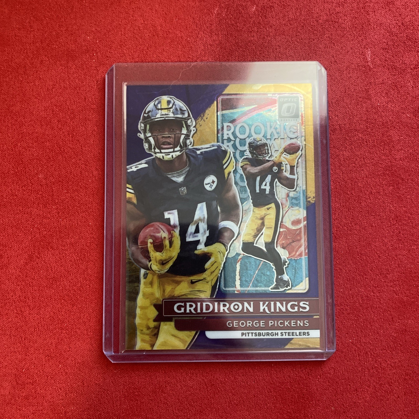 2022 Optic George Pickens Rookie Gridiron Kings Purple Stars /25