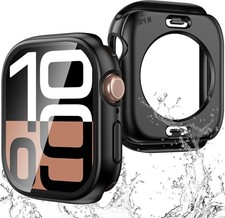 3-in-1 Waterproof Case for Apple Watch 46mm Series 10/11 with Tempered Glass