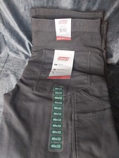 Coleman Fleece Lined Stretch Tear Resistant Utility Pants Mens 40x32 Raven/Brown