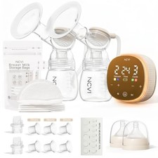 NCVI Electric Breast Pump, 4400mAh Portable Breast Pump, 4 Modes 9 Levels White