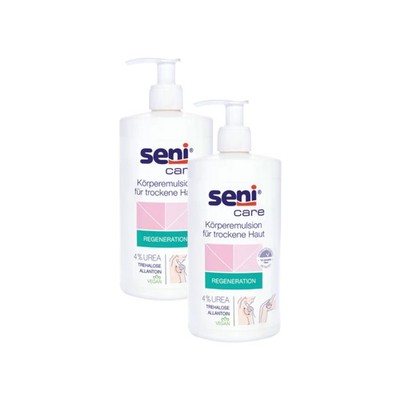 Seni care Körperemulsion für trockene Haut   3% Urea, vegan, 2x 500 ml