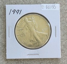1991 American Silver Eagle Coin BU 1 Oz $1 Dollar Uncirculated, Reply With Offer