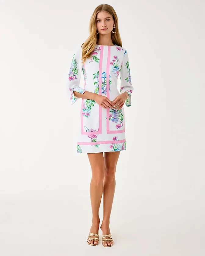 Nuevo con etiquetas Vestido Lilly Pulitzer Margaux Manga 3/4 Color: Resort Blanco ¡Elige Talla! Foto 4 de 4