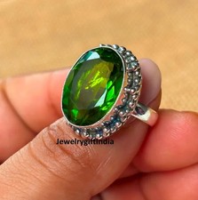 Peridot Ring: Handmade 925 Sterling Silver Boho Ring All Size