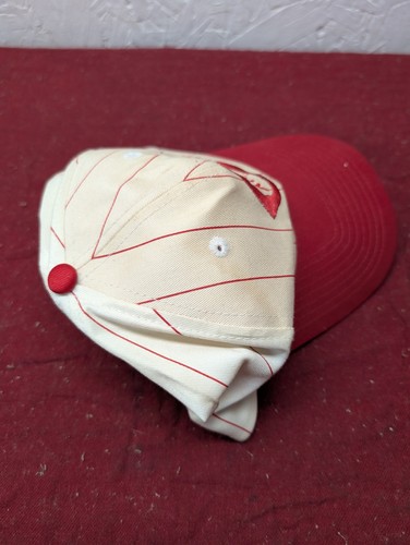 Vintage St. Louis Cardinals Snapback Hat MLB red white pinstripe fits all size - Picture 3 of 7