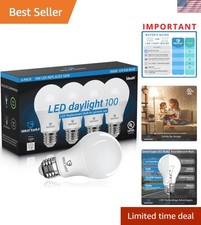 Great Eagle A19 LED Light Bulbs - 1500 Lumen Brightness, Energy Efficient 4-Pack