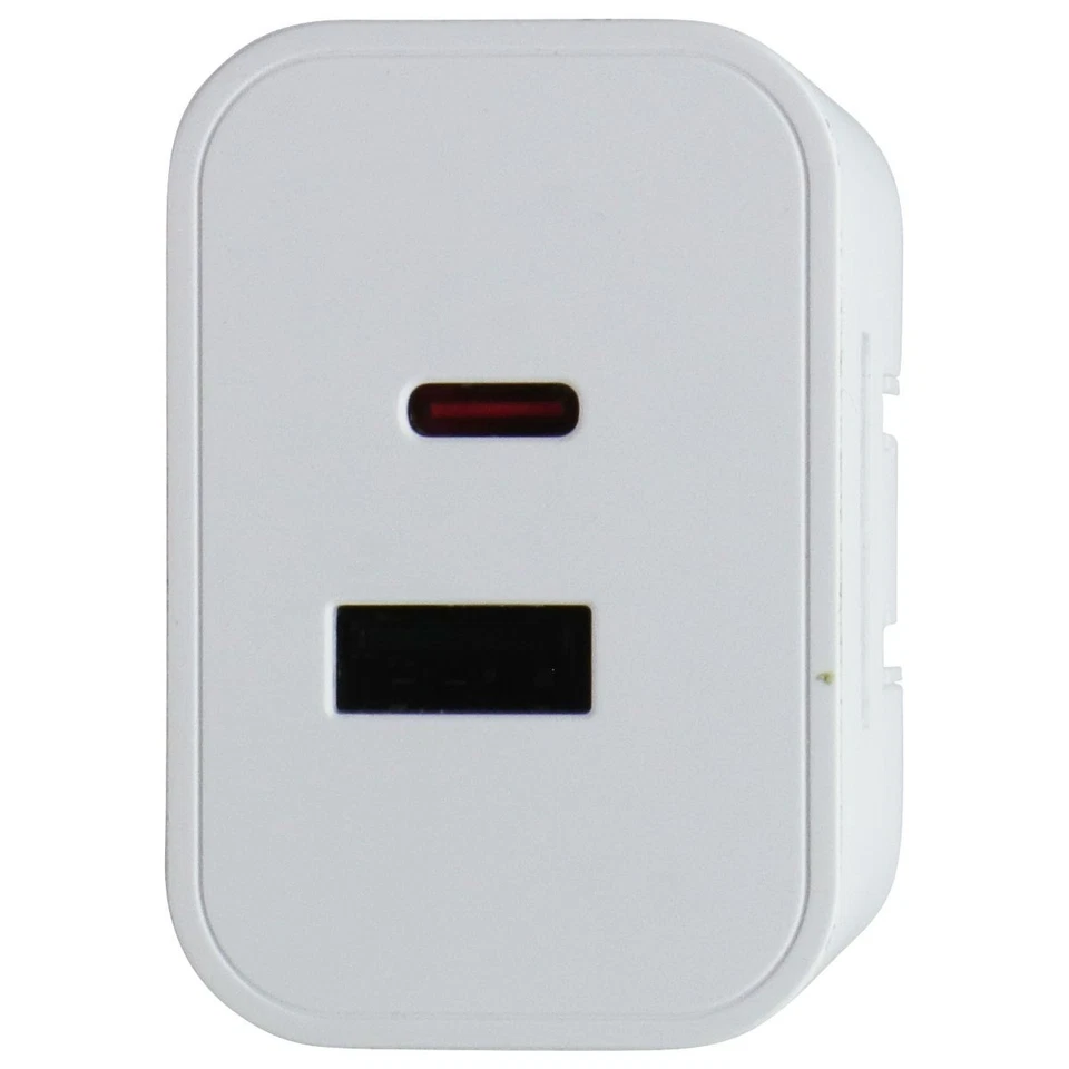 Cargador PD de doble puerto USB-A y USB-C PureGear (42W) - blanco (10858PG) Foto 2 de 4