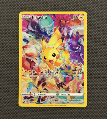 Pokémon Pikachu Secret Rare Holo SWSH Crown Zenith 160/159 ENG (B)