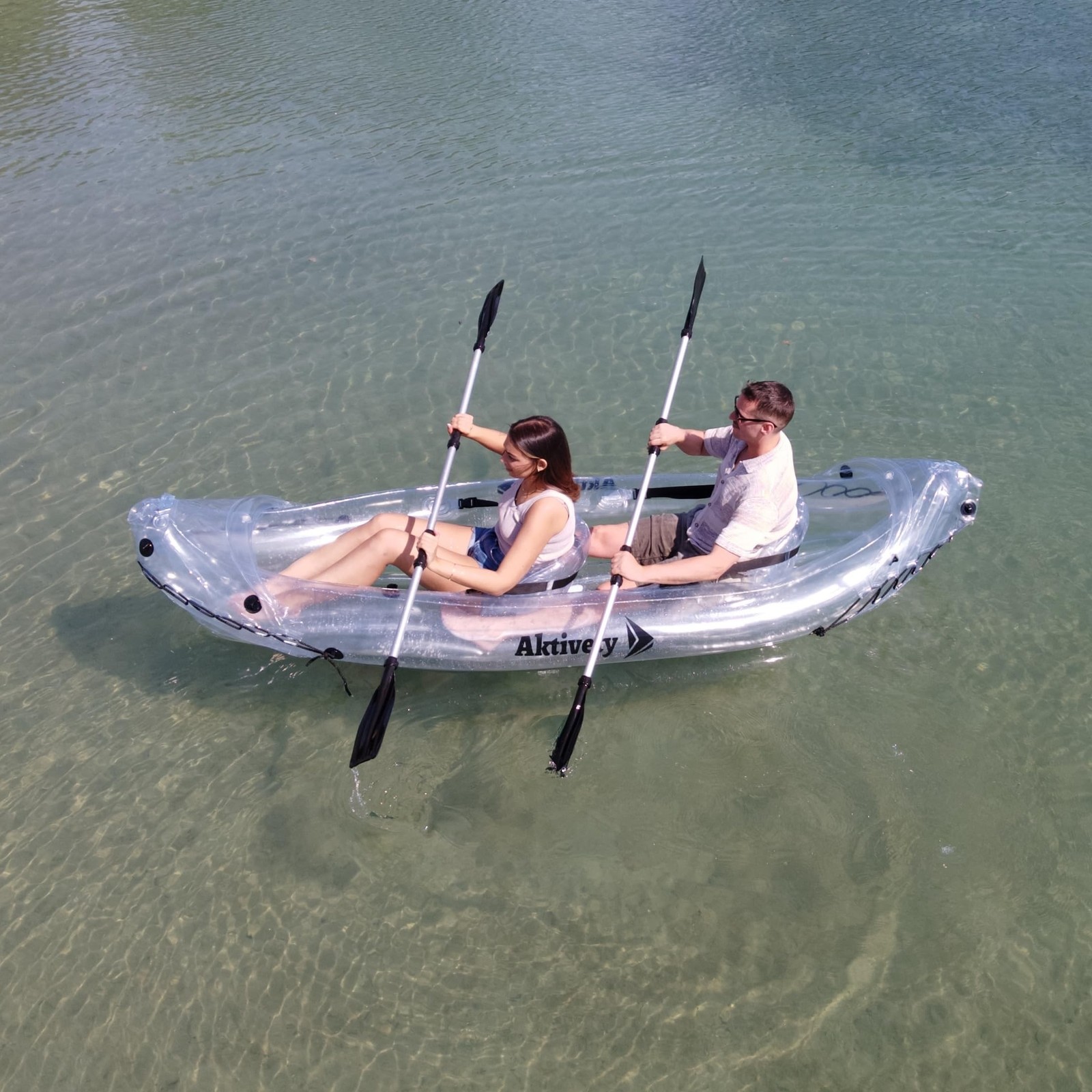 – Inflatable Clear Kayak 2 Person Adult – Transparent Tandem Crystal