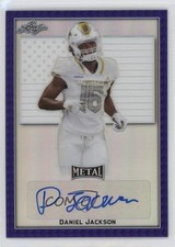 2020 Leaf Metal US Army All-American Bowl Purple 2/10 Daniel Jackson Auto 3hd