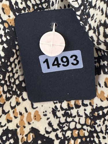 Zara Maxikleid Schlangenhautmuster Rüschen fließende Ärmel Gr. XS #1493 - Bild 8 von 15
