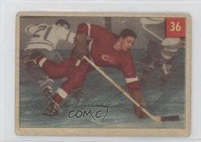 1954-55 Parkhurst Alex Delvecchio #36 HOF pb9