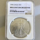 1996 American Silver Eagle $1 U.S. Mint 1 oz .999 Silver NGC BU