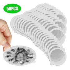 50PCS Disposable Mesh Shower Drain Hair Catcher Stickers Bathroom Kitchen Sink