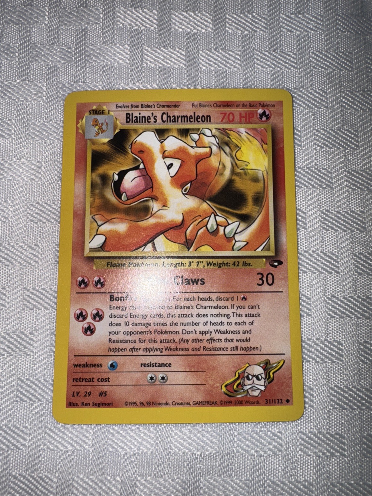 Vintage Pokemon Gym Challenge Unlimited Blaine's Charmeleon 31/132 NM/MT