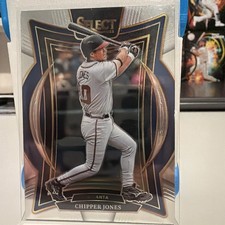 2025 Panini Select - Concourse Chipper Jones #15 Silver Prizm
