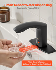 VEVOR Touchless Bathroom Sink Faucet, Automatic Motion Sensor Restroom Toilet Fa