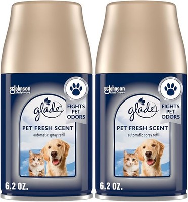 2 Glade Automatic Spray Refill Pet Fresh Scent Scented Air Freshener for Home