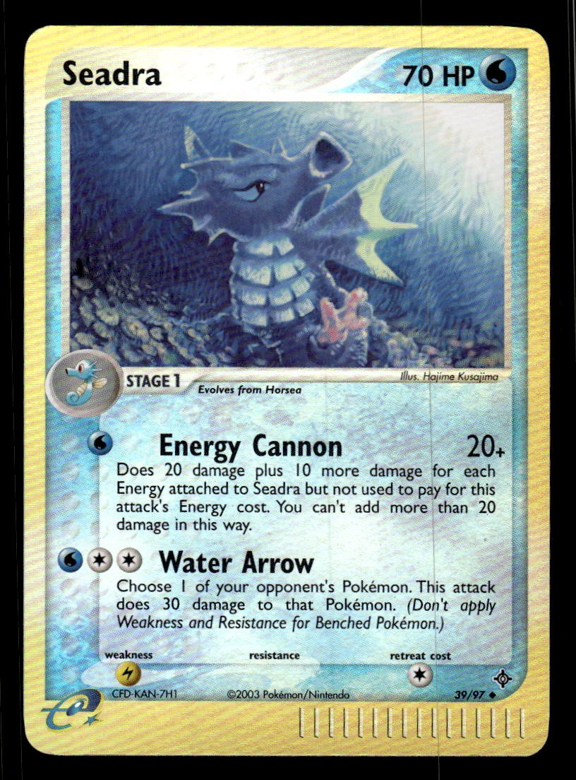 Pokemon TCG EX Dragon #39/97 Seadra Reverse LP+ (Scratches)