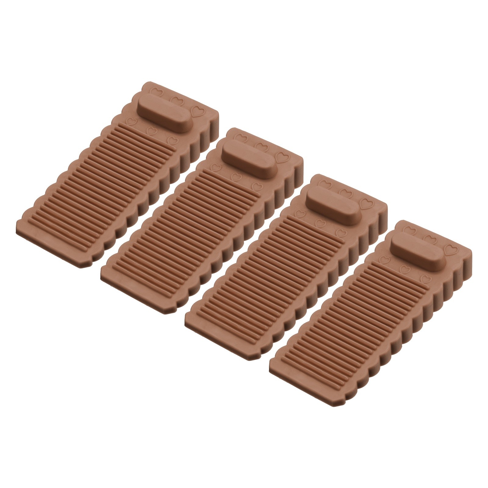 4 Pcs Door Stoppers for Bottom of Door, 1.57 Inch, Coffee