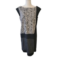 Ann Taylor Animal Print Sleeveless Shift Dress Size Medium