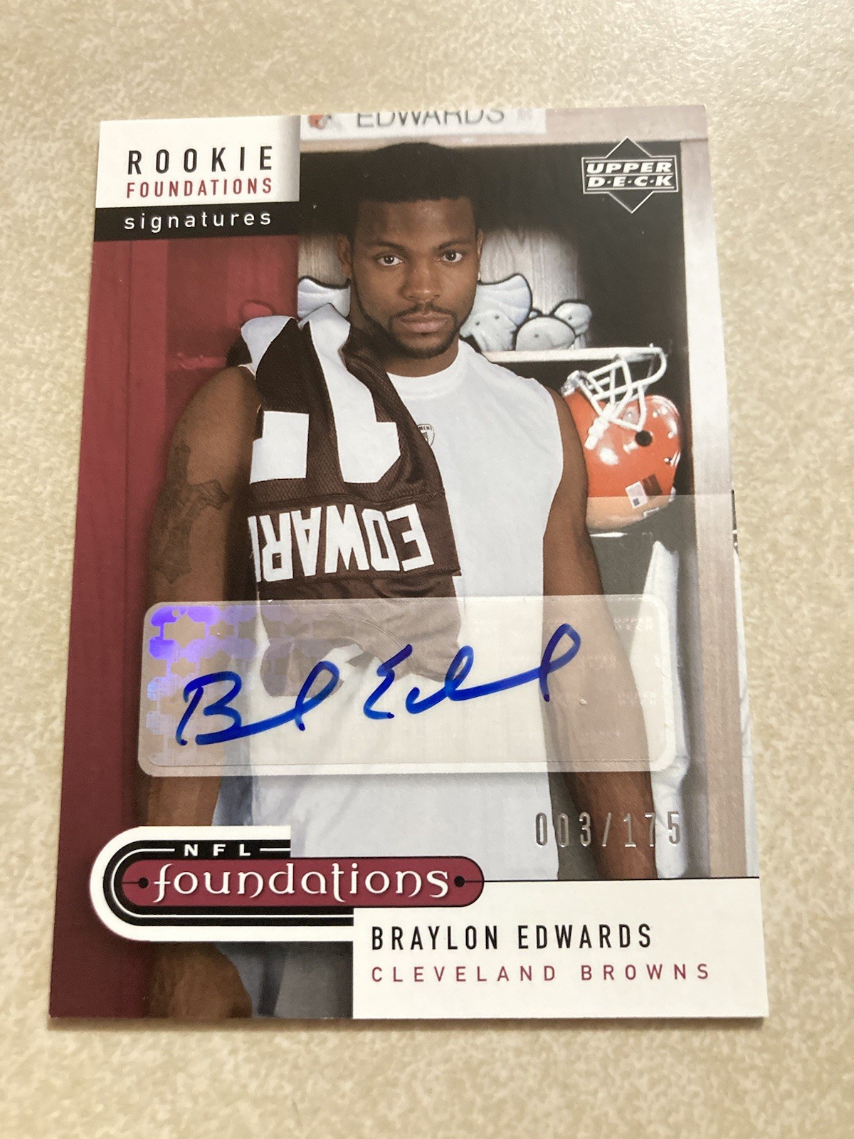 2005 Upper Deck NFL Foundations Braylon Edwards Rookie Foundations Signatures