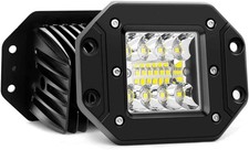 LED Flush Mount Pods, 2PCS 42W 3 Inch Cube Off Road Driving Spot Beam Work