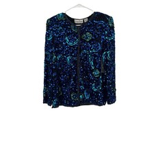 NWT VTG LAURENCE KAZAR New York Large Silk Sequin Evening Jacket Wedding