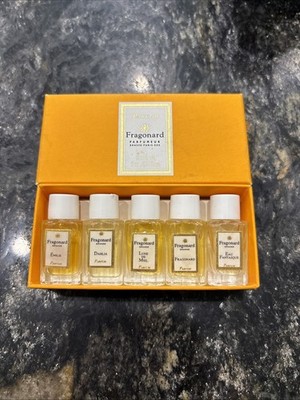 Vintage Fragonard Perfume Parfum 5 Travel Size Set 5x2ml France Miniatures