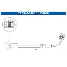 Bremsschlauch hinten links für Opel Mokka-Mokka X J13 | 24424542