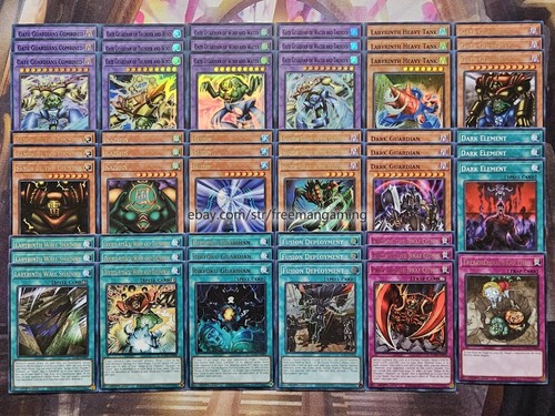 YuGiOh Competitive Gate Guardian Deck 52 Cards Combined Thunder Wind Wat + Bonus