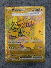 Carta NM Pokémon TCG Evoluzioni Prismatiche Pikachu EX Oro Iper Rara 179/131