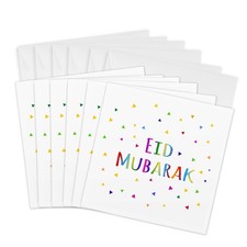 Eid Mubarak Greeting Cards 6 Pack Islamic Muslim Holiday Post Ramadan Blessings