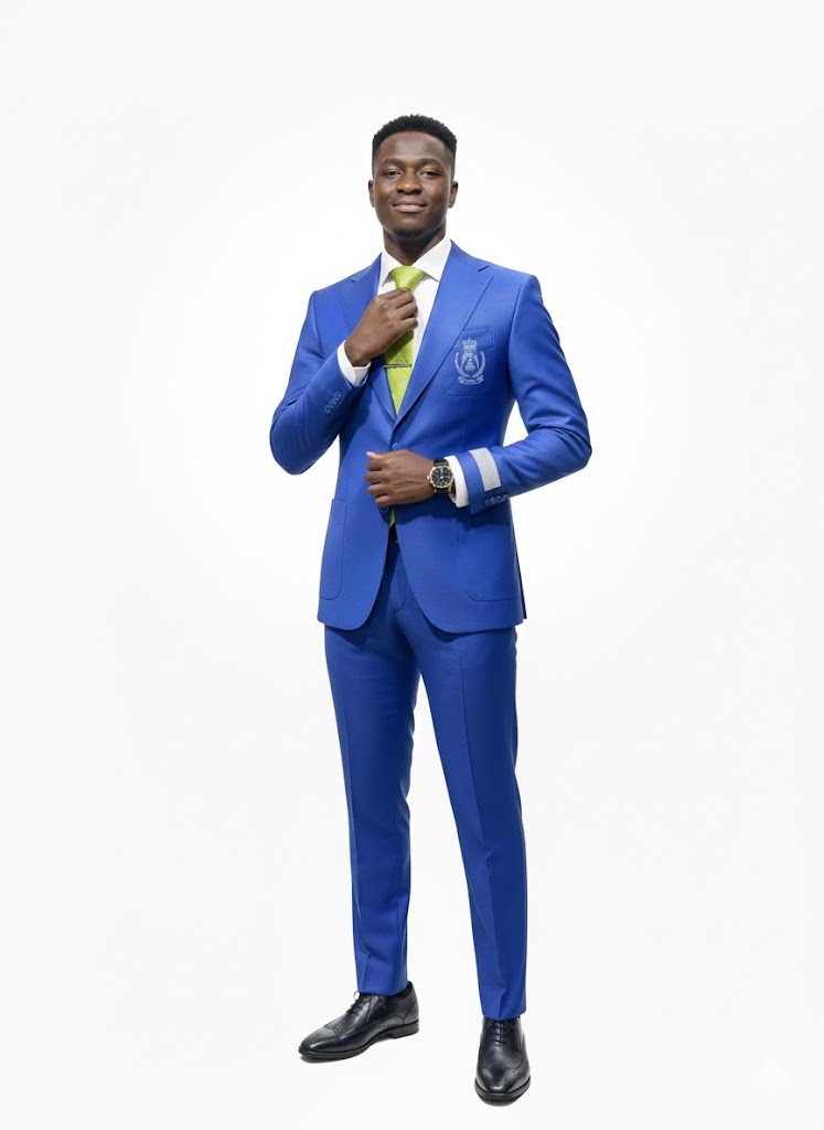 ANGELO GALLAZO MEN'S ROYAL PREMIUM WOOL SUIT WITH RIGGING - Parliament