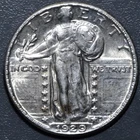 1929 25C STANDING LIBERTY SILVER QUARTER KM# 145 Grade: AU A7334