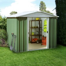 Garden Shed 8 x 7ft Yardmaster Apex Metal Shed & Steel Floor- Assembly Available